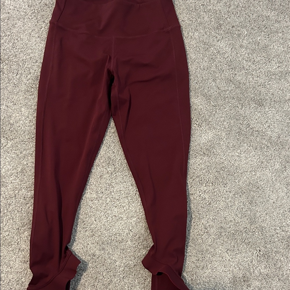 Women's Burgundy Leggings